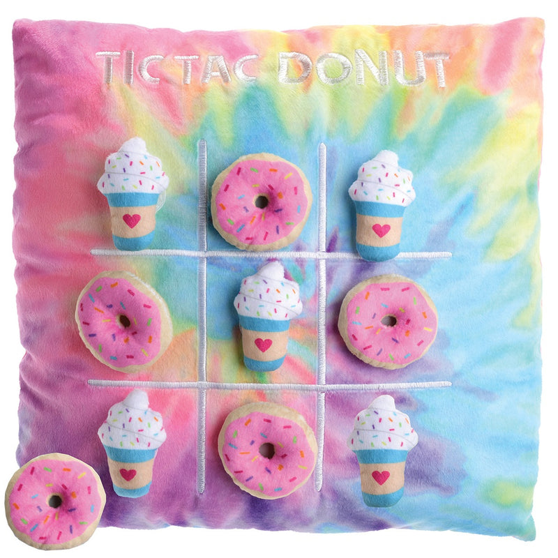 Donut Tie Dye Tic-Tac-Toe Pillow
