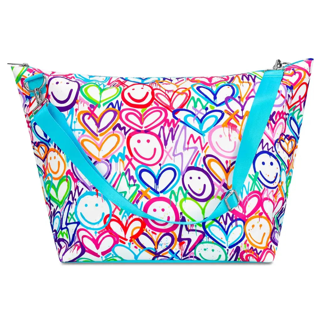 Lightning heart smiley camp travel bag