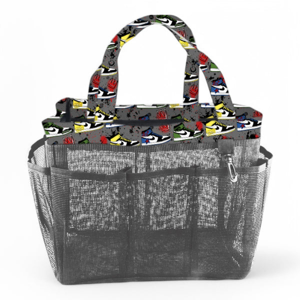Graffiti Sneakers Mesh Camp Shower Caddy