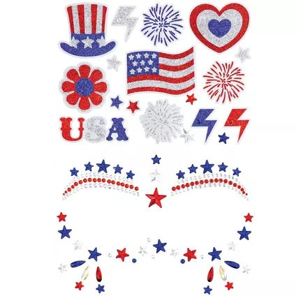 Patriotic Face and Body Jewelry