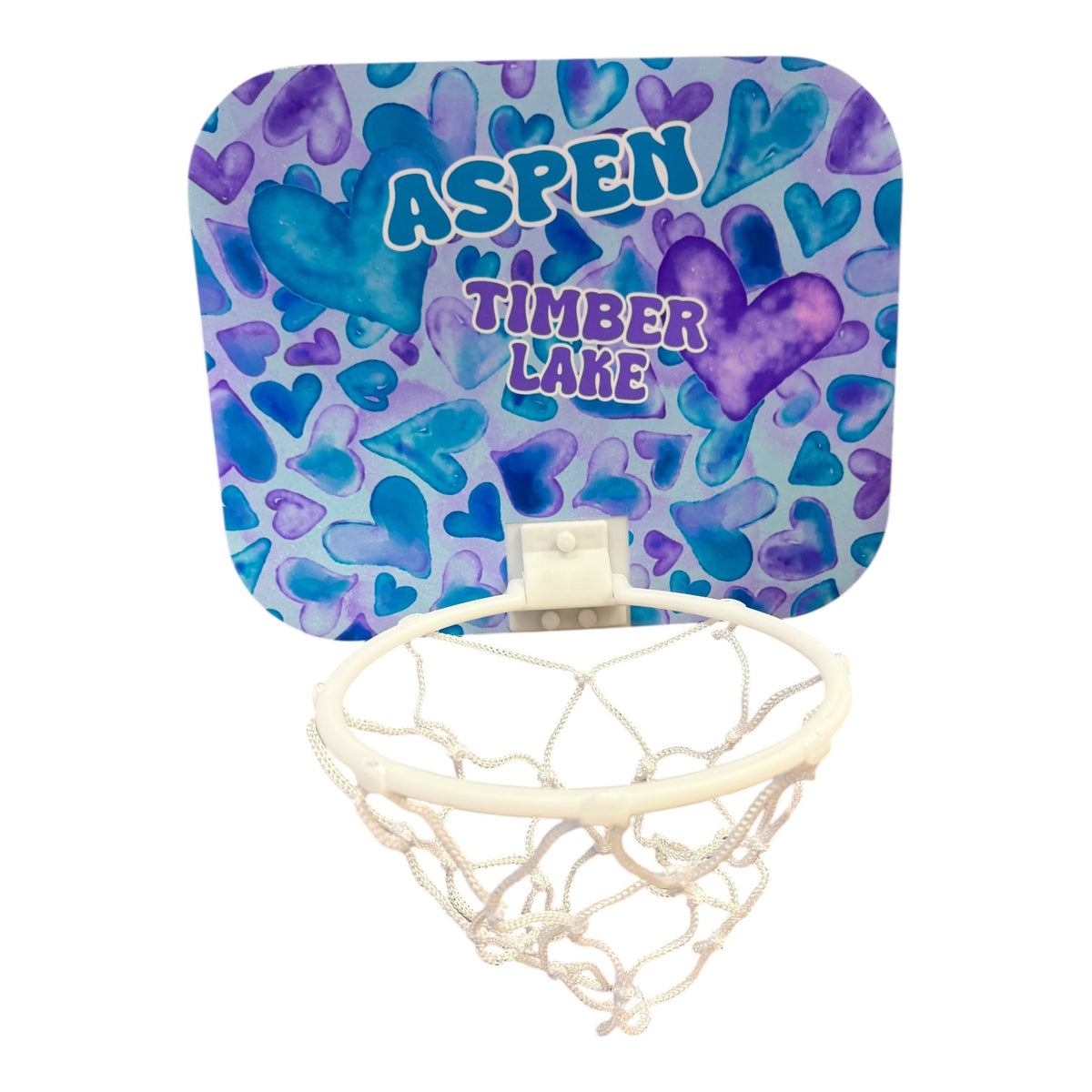 Watercolor Hearts Basketball Hoop