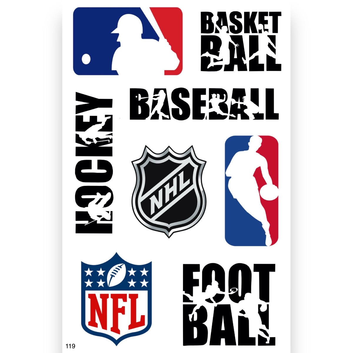Sports Words Cling Its - Bee Bee Designs