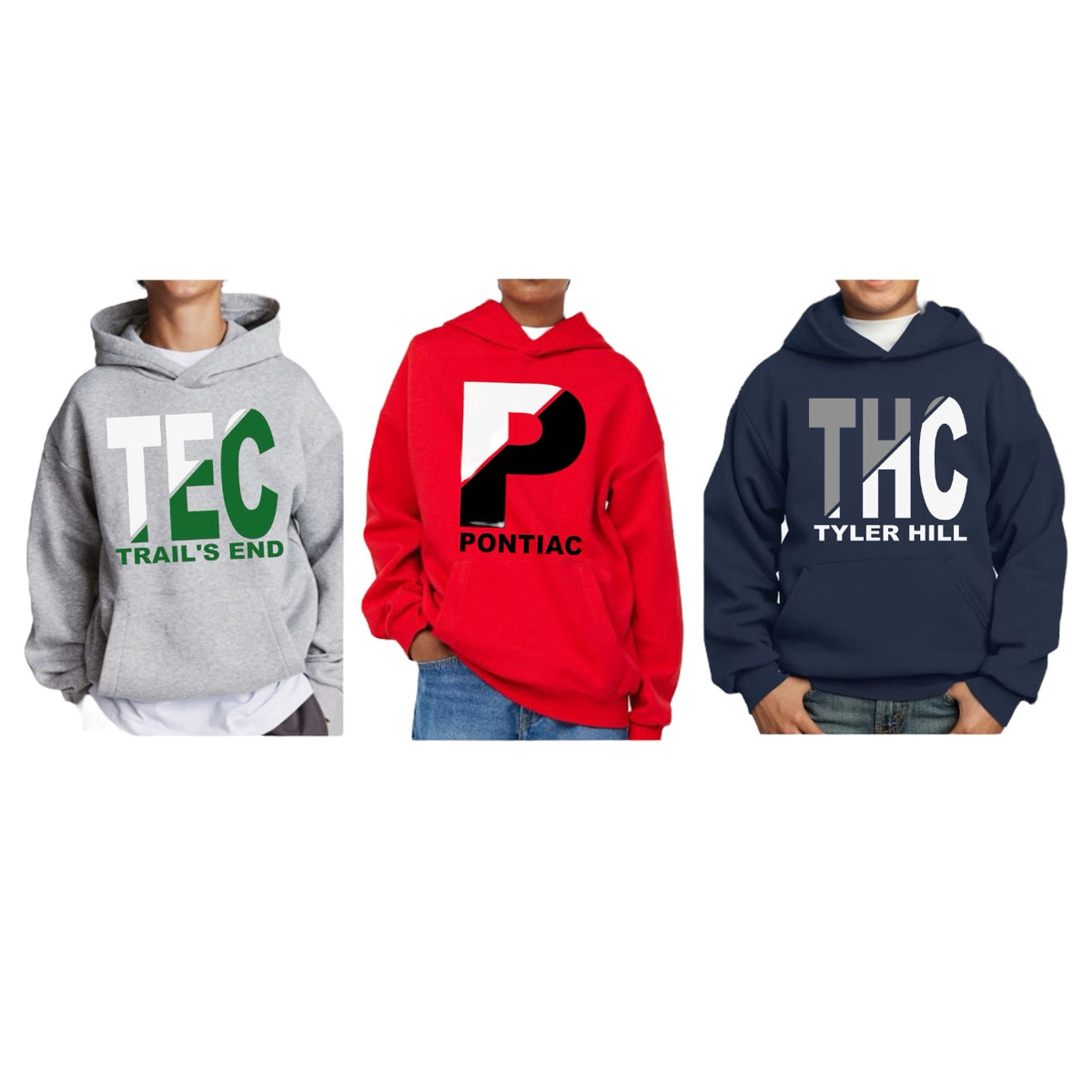 Camp Split Initial Hoodie - Bee Bee Designs