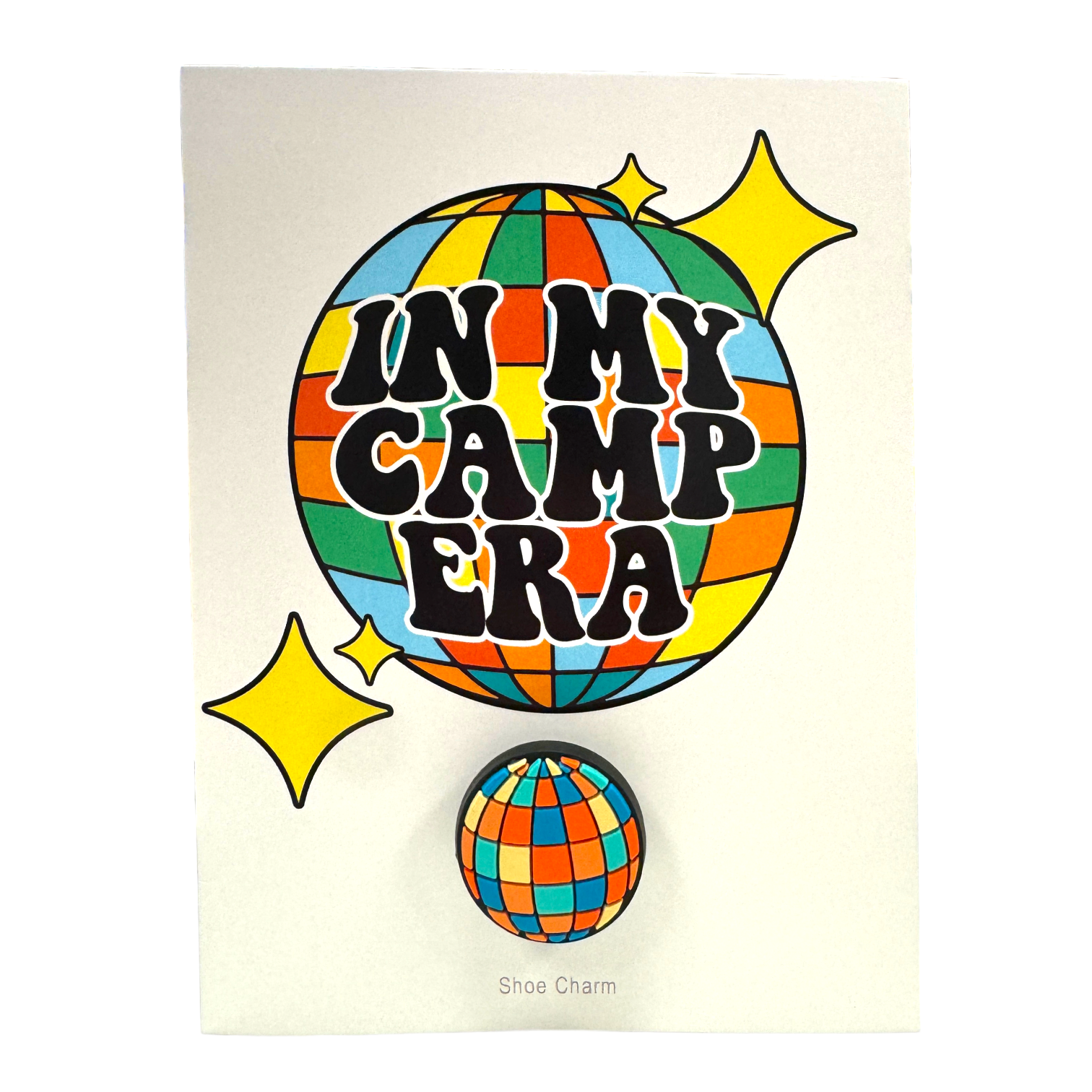 In My Camp Era! Greeting card with shoe charm – Bee Bee Designs