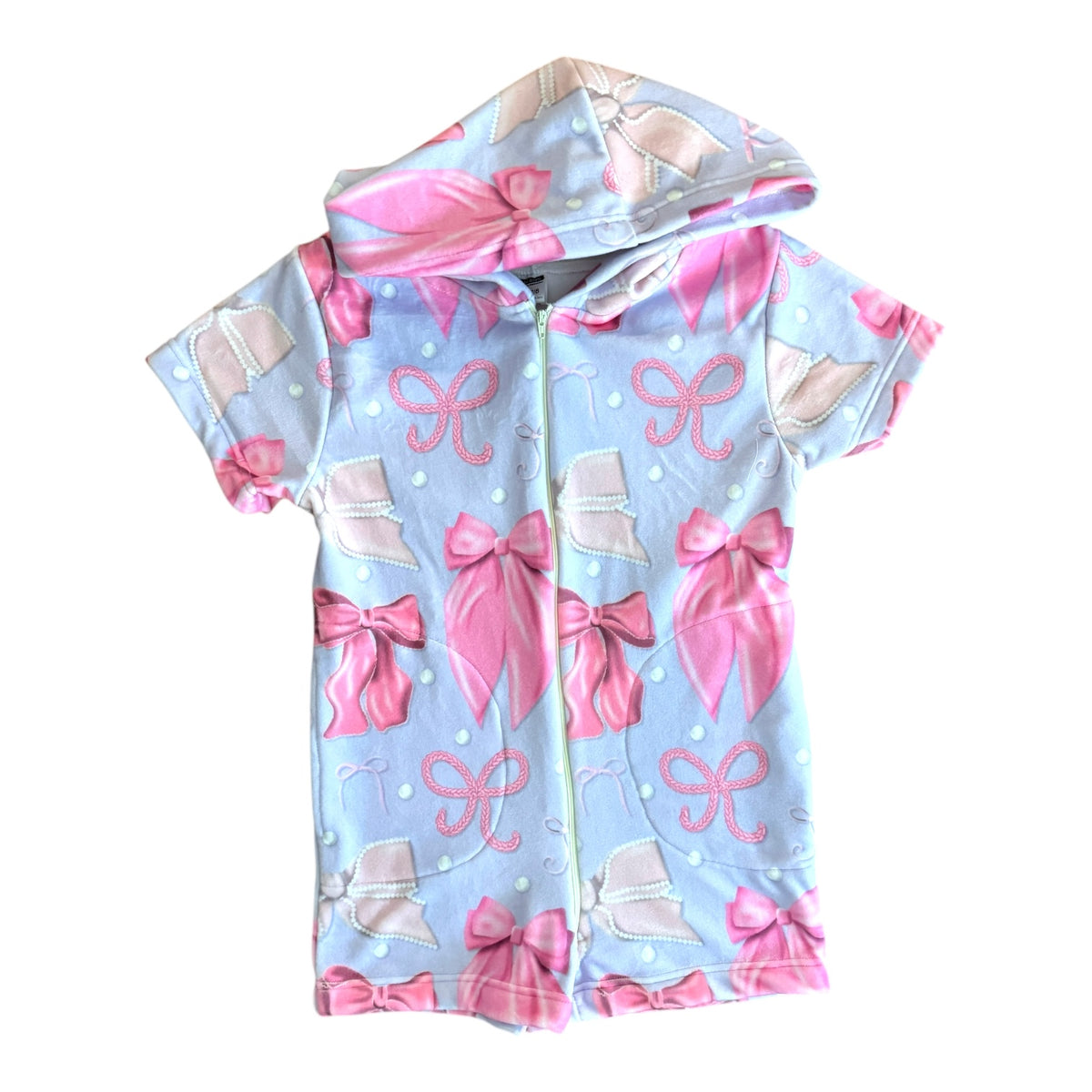 Pretty Bows and Pearls Fuzzy Romper