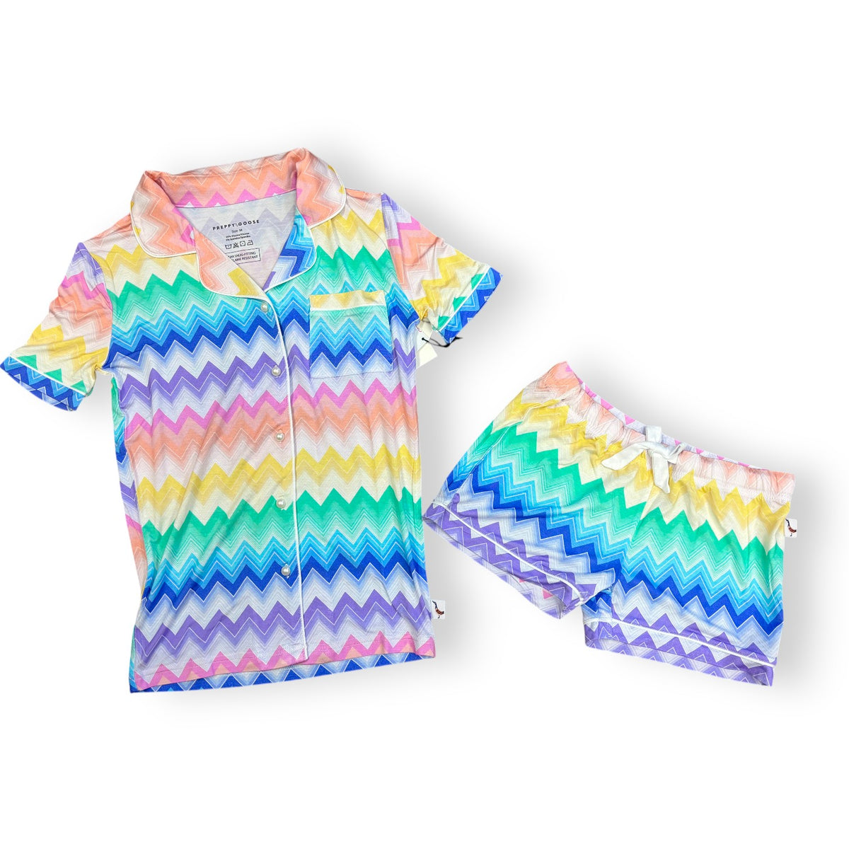 Chevron Short Sleeve Pajama Set