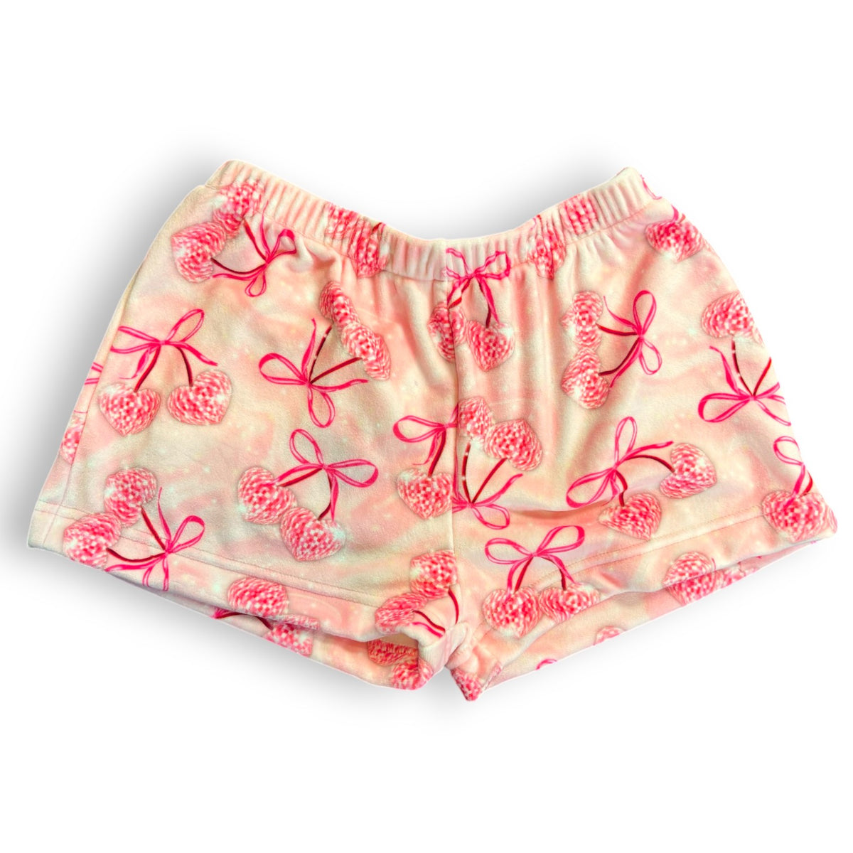 Disco Cherries Fuzzy Shorts - Bee Bee Designs