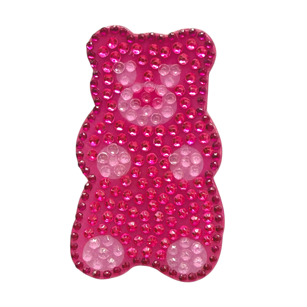 Pink Gummy Bear Stickerbean β collectible StickerBean for trading + decorating at sleepaway or overnight camp by Bee Bee Designs