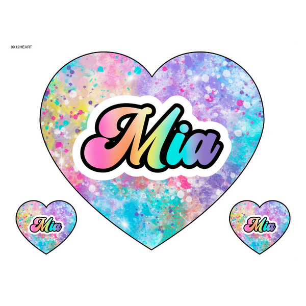 Customized Rainbow Cloud Heart Cling It