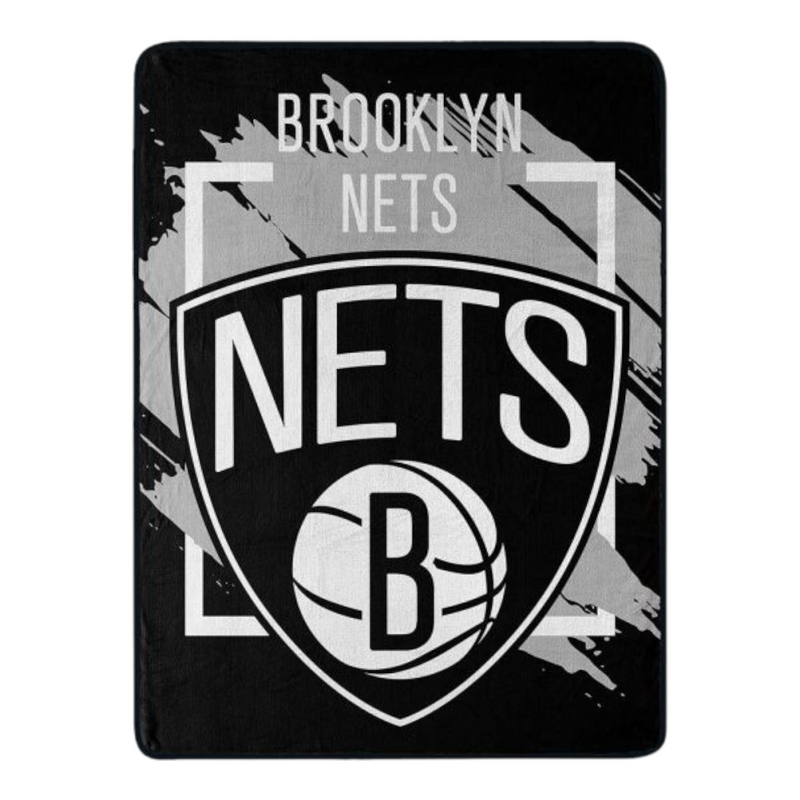 Brooklyn Nets Scribble Team Throw Blanket