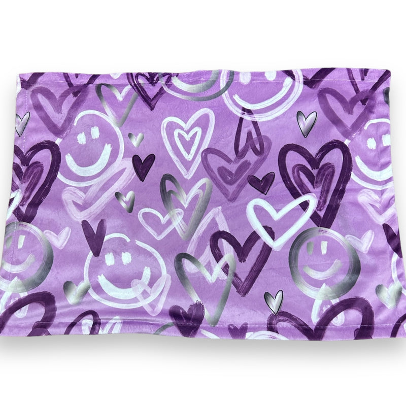 Graffiti Love Smiles Fuzzy Pillowcase