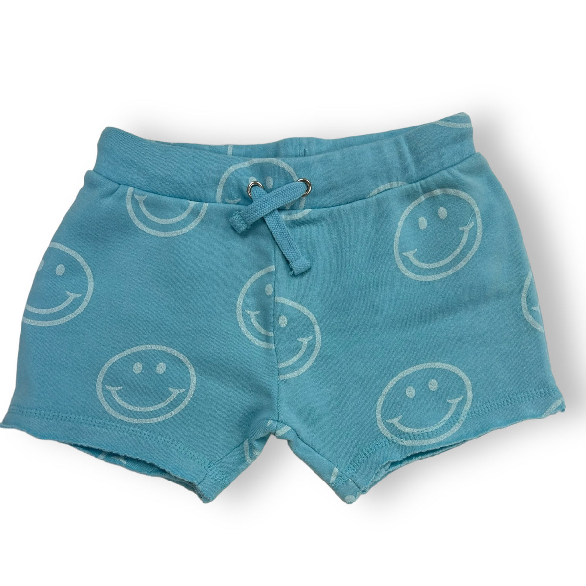 Bermuda Blue Smiley Burnout Shorts - Bee Bee Designs