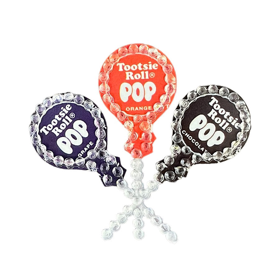Tootsie Pop Trio Stickerbean – collectible StickerBean for trading + decorating at sleepaway or overnight camp by Bee Bee Designs