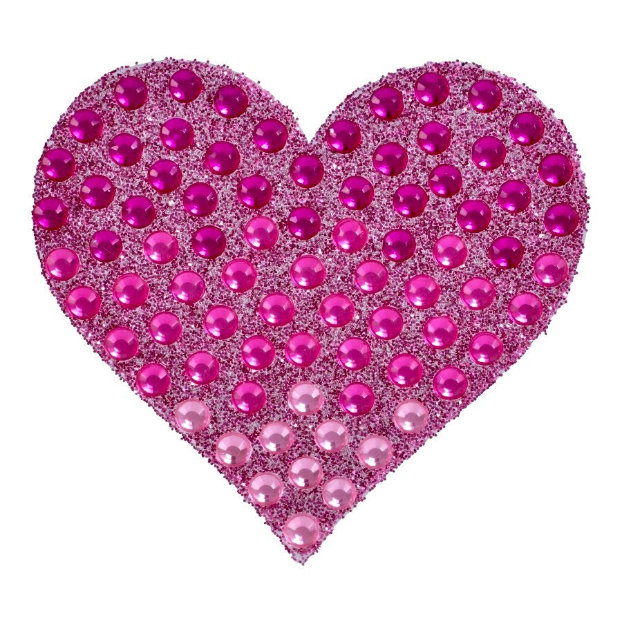 Pink Ombre Heart StickerBean – collectible StickerBean for trading + decorating at sleepaway or overnight camp by Bee Bee Designs