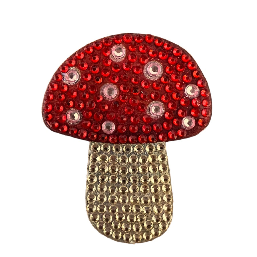 Mushroom StickerBean – collectible StickerBean for trading + decorating at sleepaway or overnight camp by Bee Bee Designs