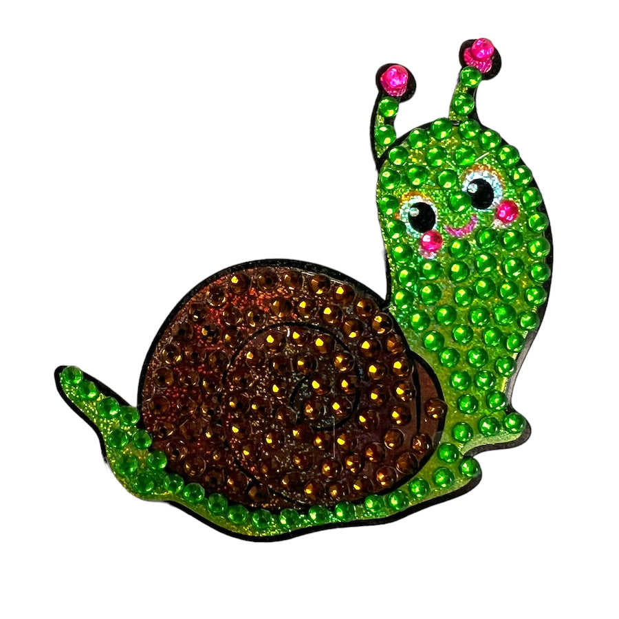 Snail StickerBean – collectible StickerBean for trading + decorating at sleepaway or overnight camp by Bee Bee Designs