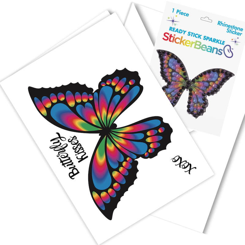 Butterfly Stickerbean Card