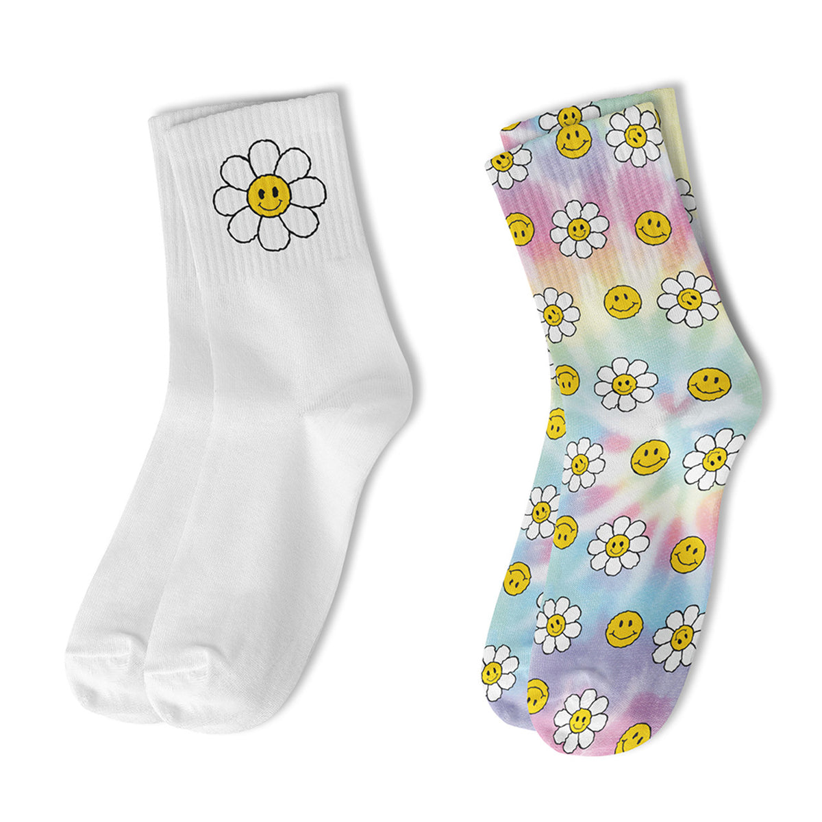 Happy Daisy Crew Socks - Bee Bee Designs