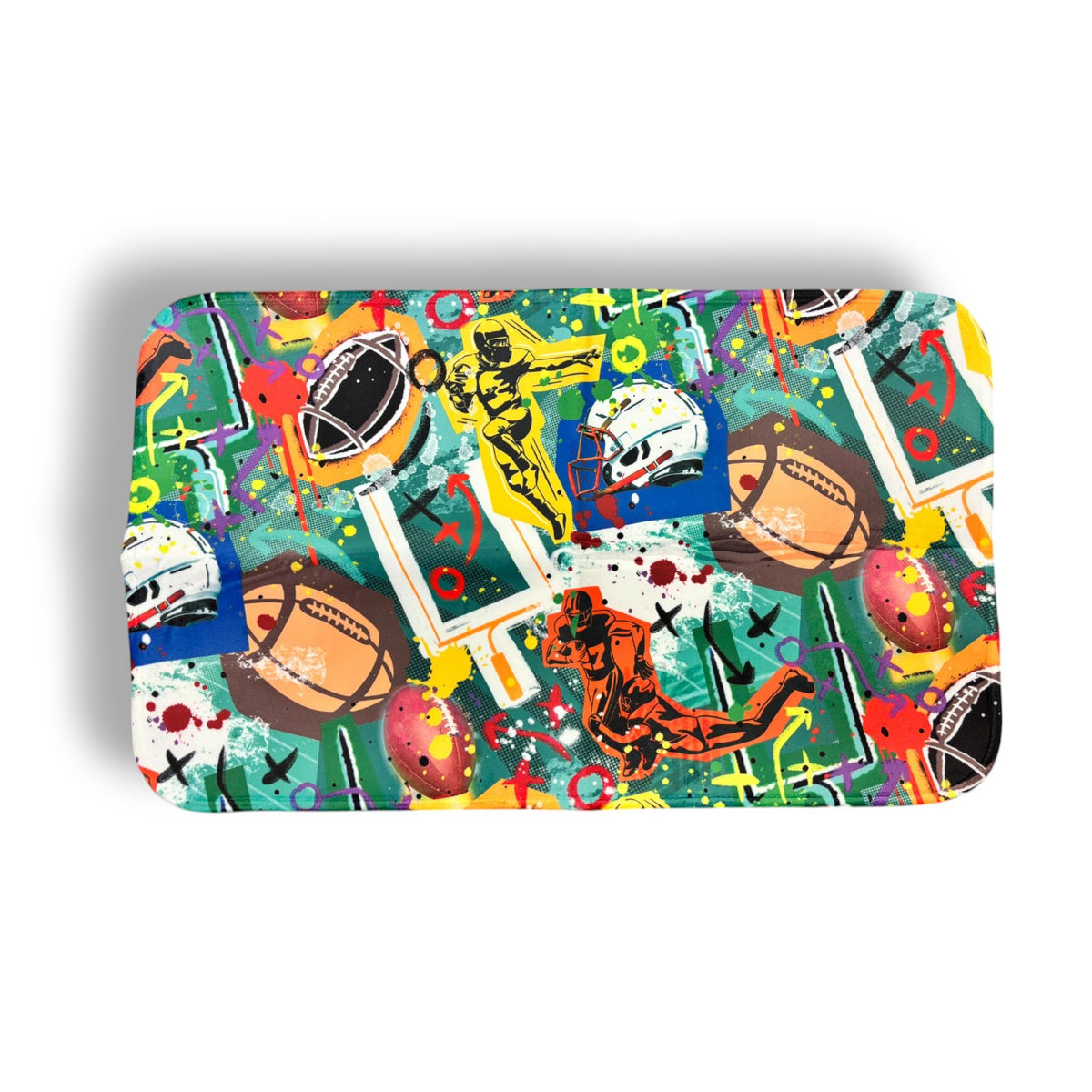 Graffiti Football Mat – Soft, Washable, Camp-Ready