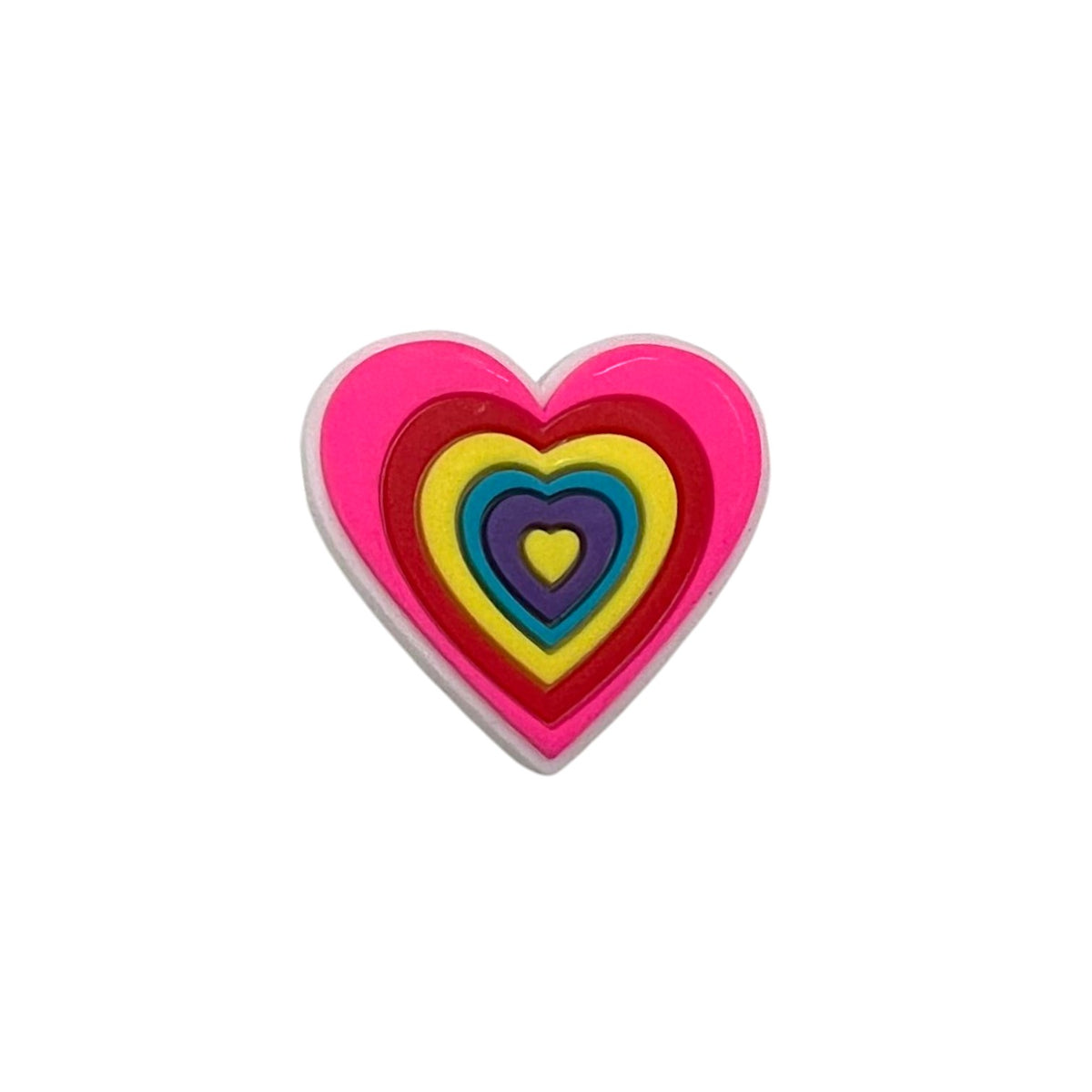 Rainbow Hearts Shoe Charm - Bee Bee Designs