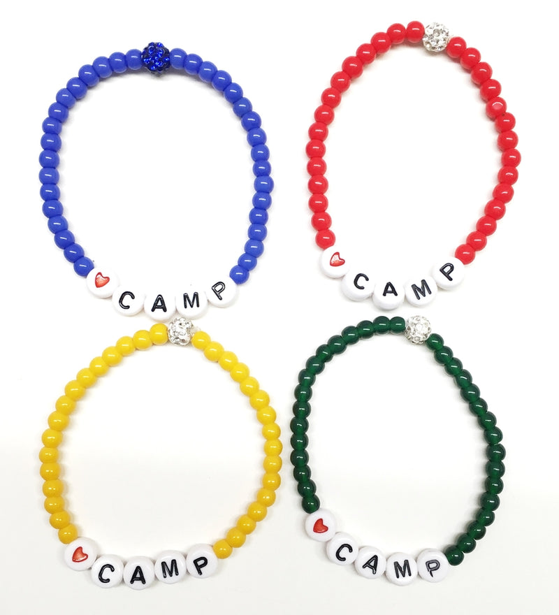 Camp Color Beaded Shamballa Bracelet