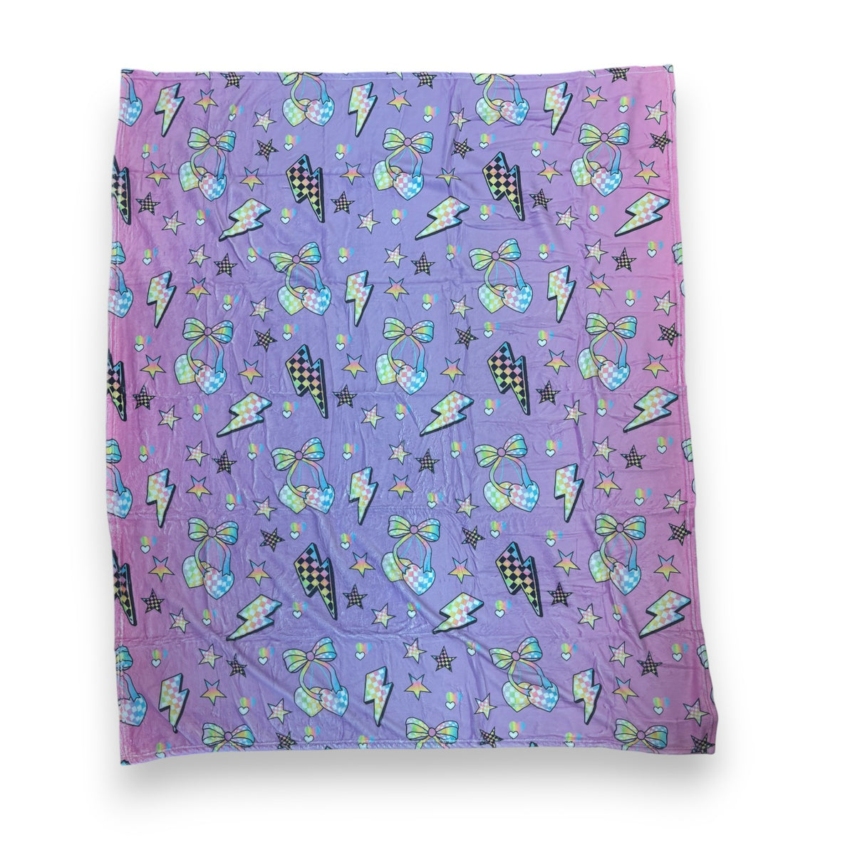 Electric Cherries Fuzzy Camp Blanket