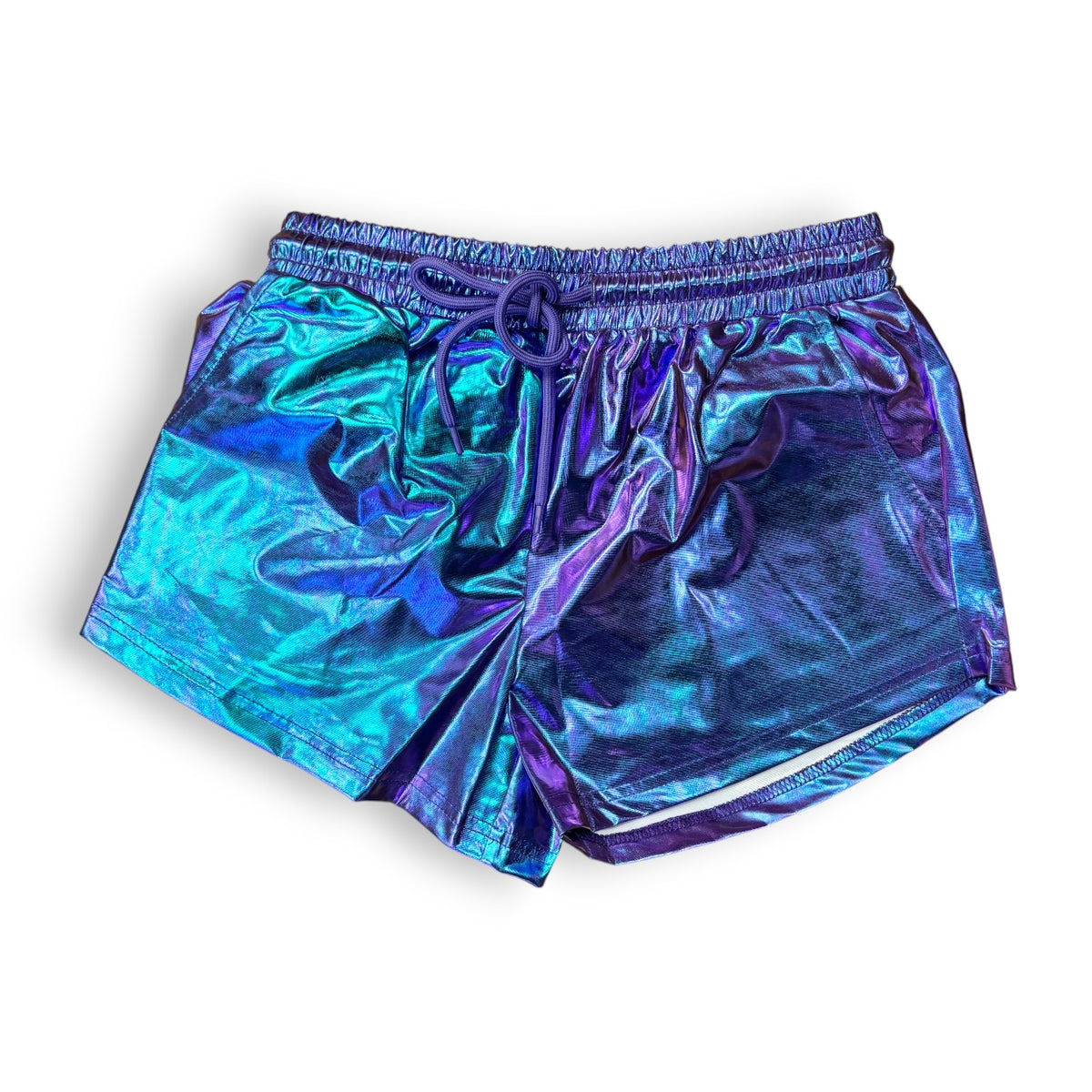 Mystic Purple Metallic Shorts