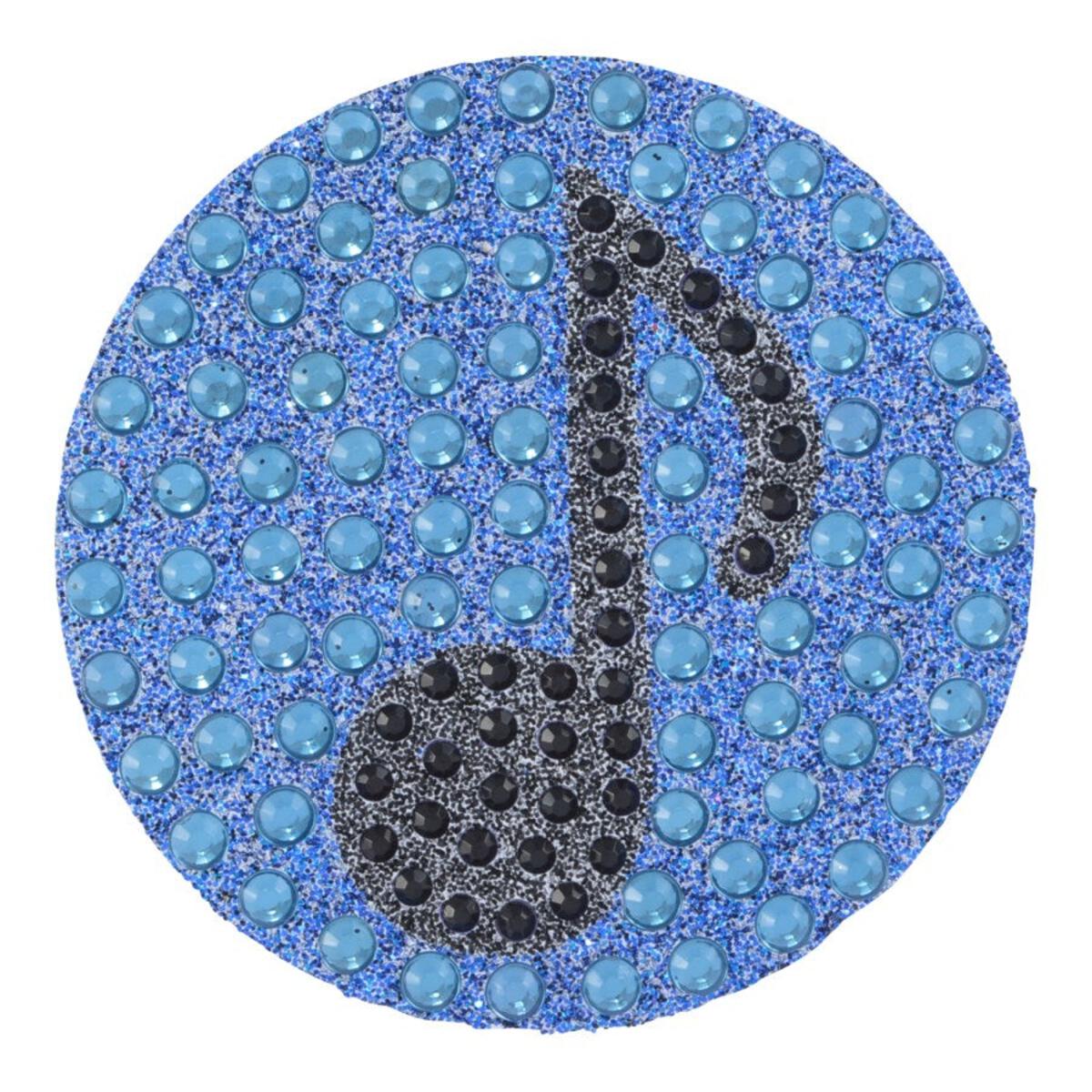Blue Music Note Stickerbean – collectible StickerBean for trading + decorating at sleepaway or overnight camp by Bee Bee Designs