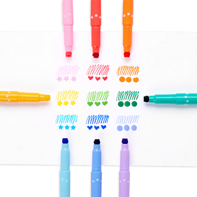 Confetti Stamp Double Ended Markers - Bee Bee Designs