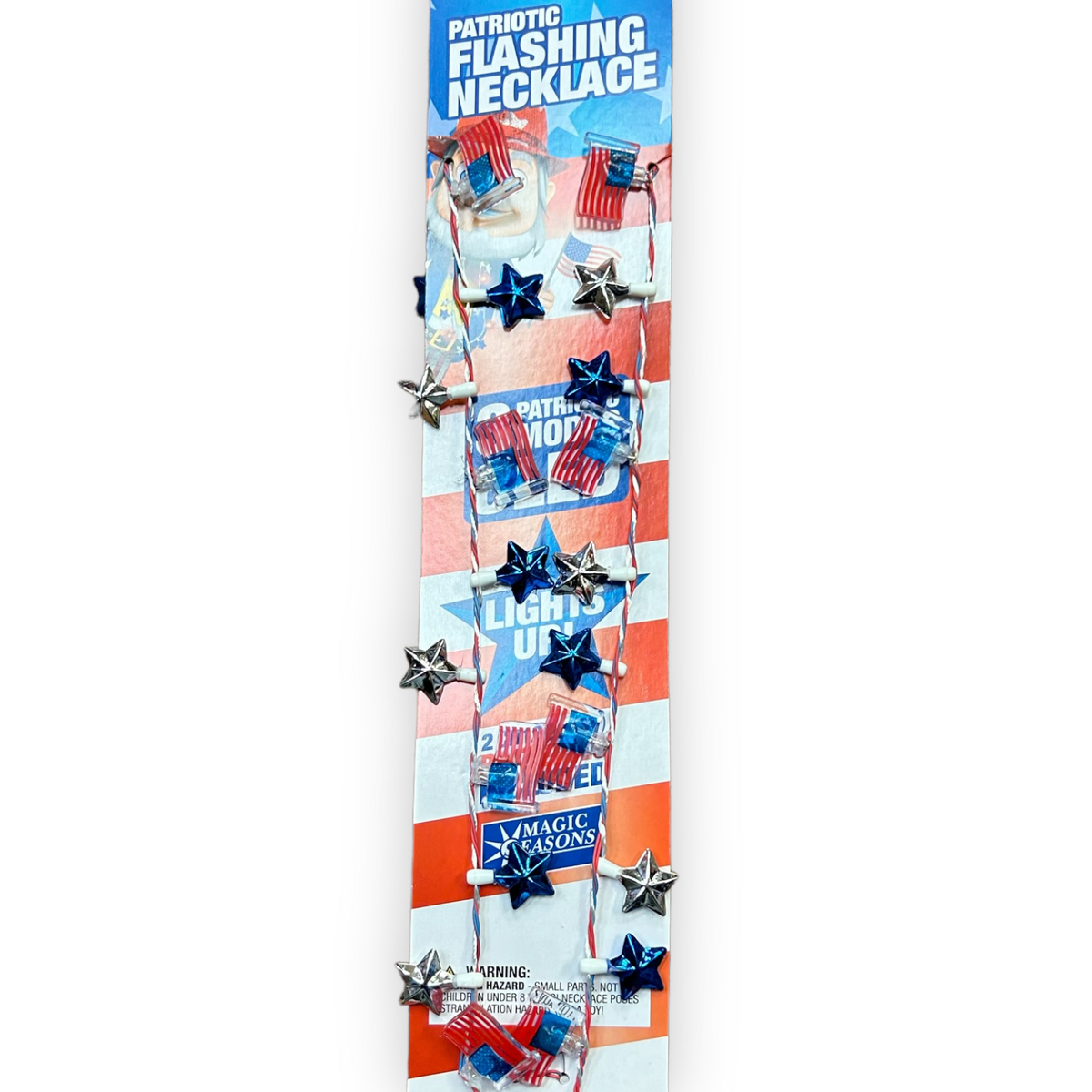 Light Up Flashing July 4th Necklace - Bee Bee Designs