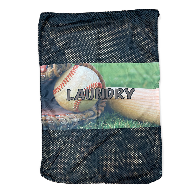Vintage Baseball Mesh Laundry Bag