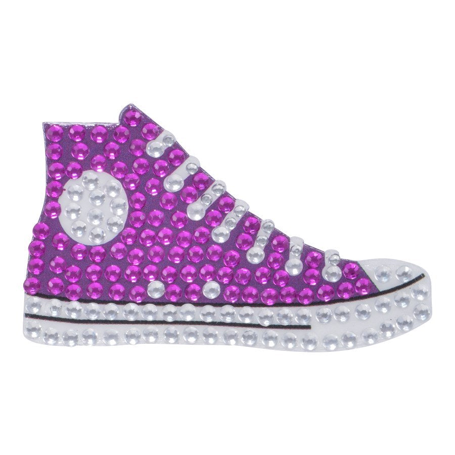 Purple Sneaker StickerBean – collectible StickerBean for trading + decorating at sleepaway or overnight camp by Bee Bee Designs