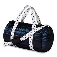 Navy Puffer Duffle with Blue Star Straps