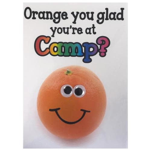 Orange Wiggly Eyes Card