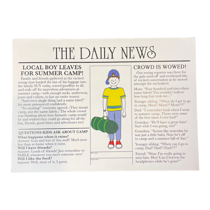 The Daily News Camp Card