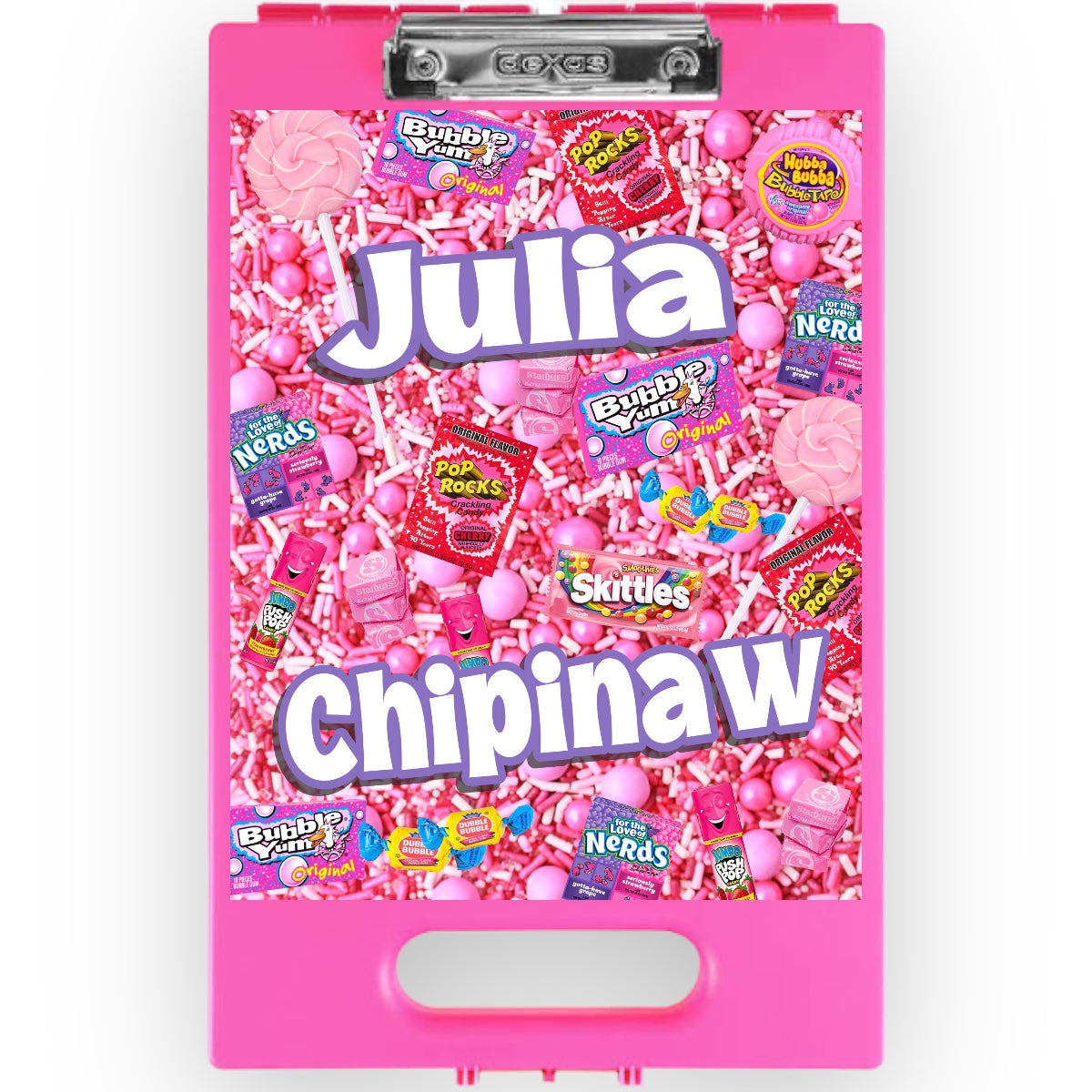 Sugar Rush Camp Clipboard – storage clipboard for writing camp letters at sleepaway or overnight camp by Bee Bee Designs