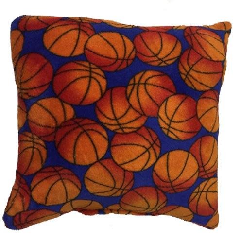 Basketballs Fuzzy Square Pillow