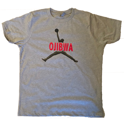 Camp Ojibwa Jump Man Cotton T-Shirt - Bee Bee Designs
