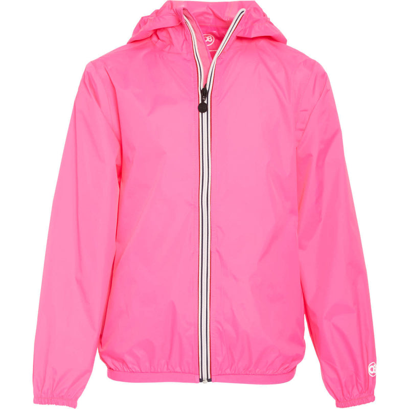 Neon Pink Packable Rain Jacket