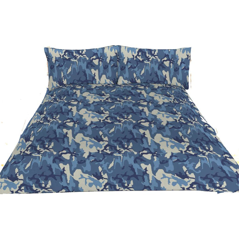 Blue Camo Jersey Comforter