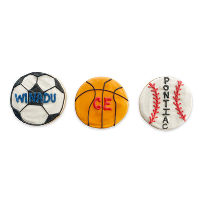 Sports Balls Custom Cookies (one dozen) - ONLY available for visiting day weekend of the 21st