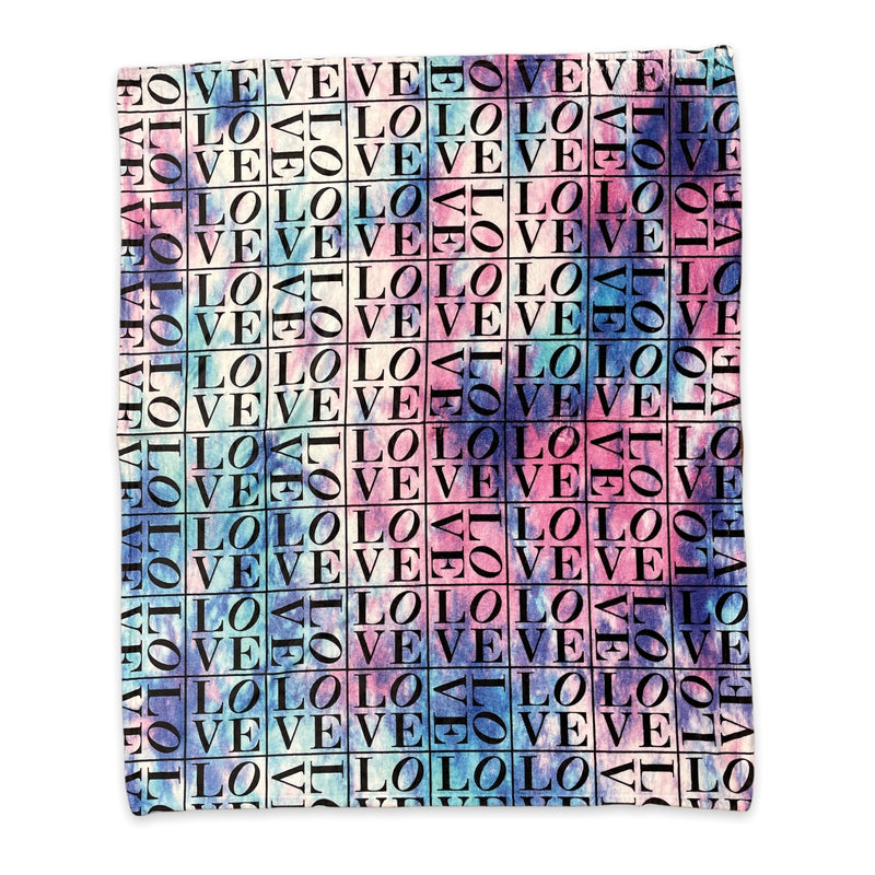 Tie Dye Love Squared Blanket