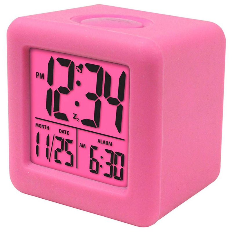 Pink Square Digital Clock