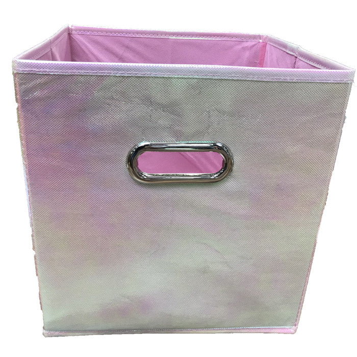 Metallic Pop-Up Storage Cube (10.5 x 10.5 x 11)