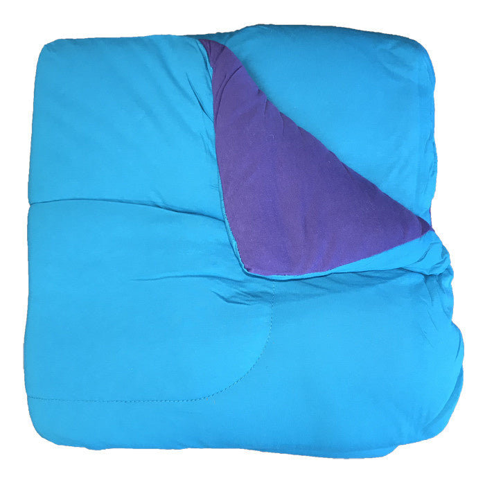 Reversible Turquoise/Purple Jersey Comforter