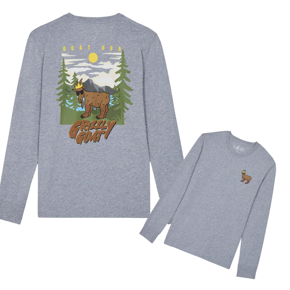 GOAT Grizzy Long Sleeve Tee - Bee Bee Designs