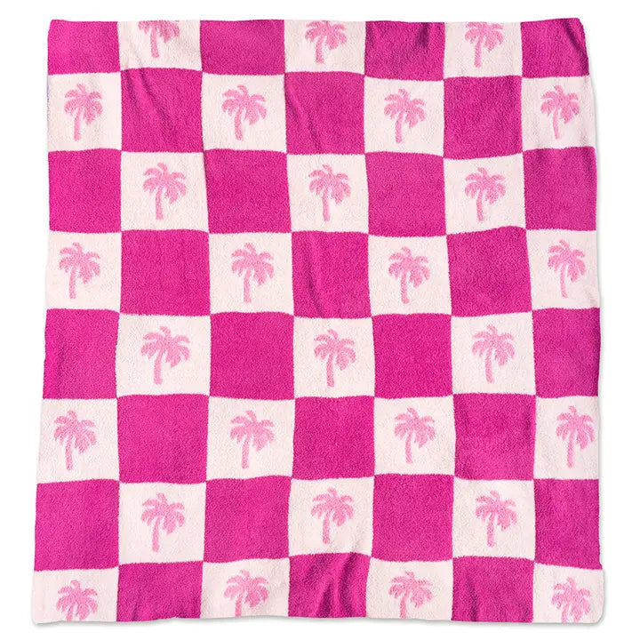 Pink Palm Smushie Blanket