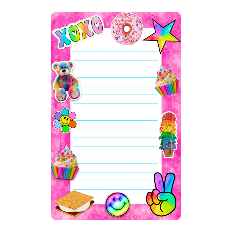XOXO Sweets Lined Camp Notepad