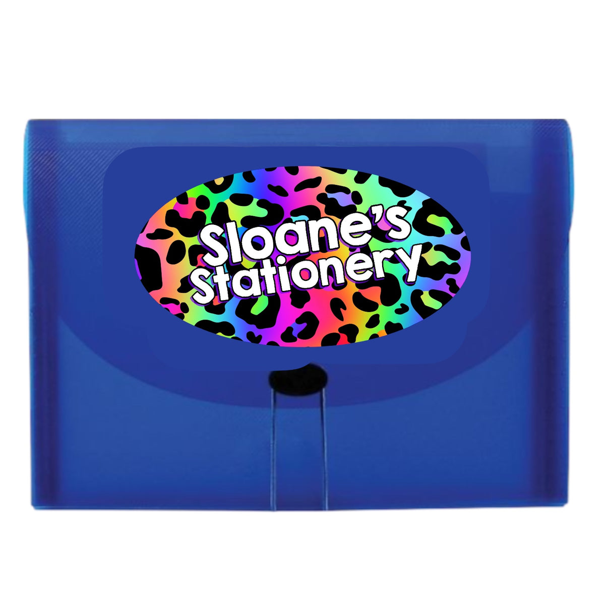 Bold Rainbow Leopard 7-Pocket File