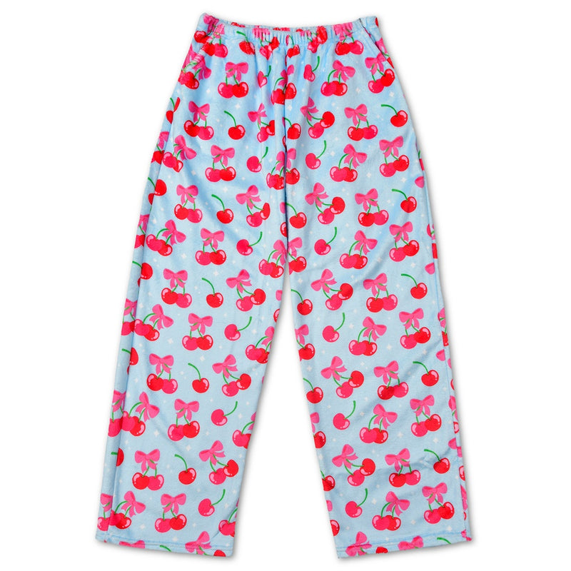 Cheerful Cherries Fuzzy Pants